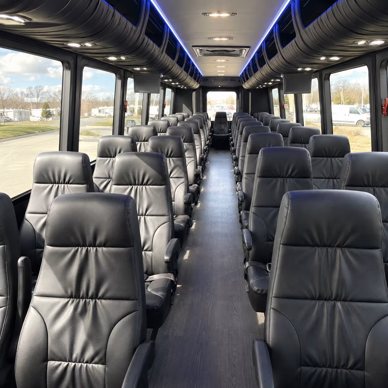 minibus and charter bus rentals to meadow brook amphitheatre